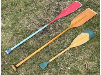 A Trio Of Vintage Oars