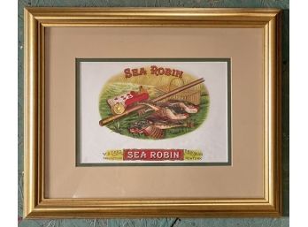 A Vintage Sea Robin Cigar Inner Paper - Framed