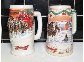 Vintage Budweiser Beer Mugs