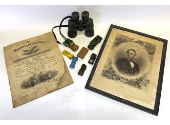 Vintage And Antique Military Ephemera And Toys