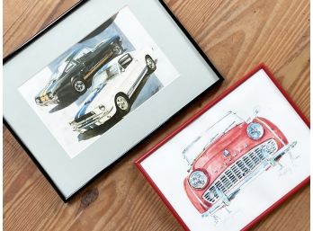 Vintage Car Watercolor Prints