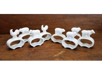 Ceramic Farm Animal Napkin Rings