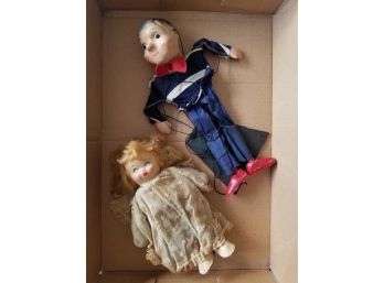 Vintage 1950's 'College Boy' Marionette And Doll