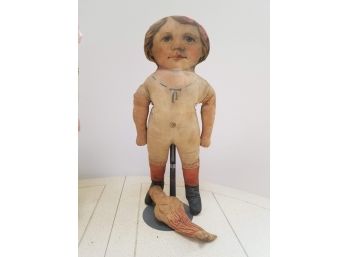 Vintage Art Fabric Mills Doll, Palmer Cox Brownie