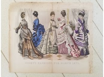 Godey's Fashion's Of 1875 Print