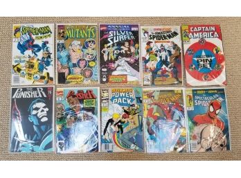 Assorted Comic Books, Some Vintage - Captain America Collector's Pin Set And More!