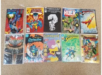 Assorted Comic Books, Some Vintage - Incredible Hulk, The Simpsons And More!