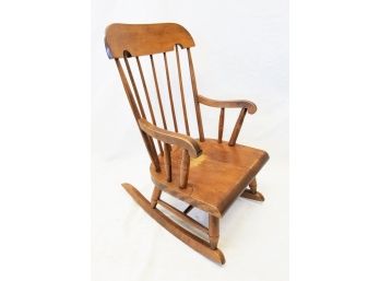 MC Children's Nichols And Stone Wooden Windsor Rocking Chair