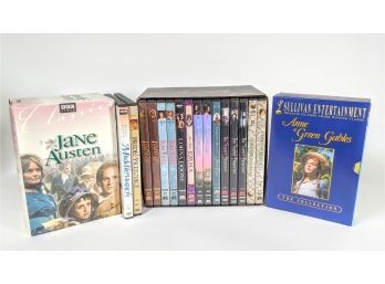 Collection Of Classic Movies Including Jane Austen And Anne Of Green Gables.