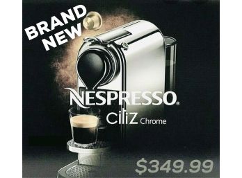 Brand New Nespresso Citiz Chrome Espresso Machine