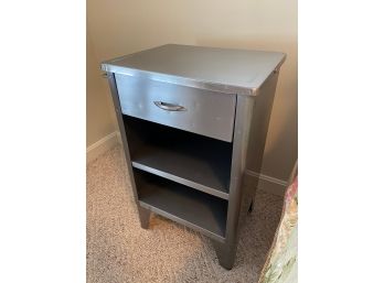 Industrial Gray Metal End Side Table 20x16x31.5' Medical Cabinet