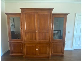 Thomasville 3 Piece Sectional Wood Entertainment Center