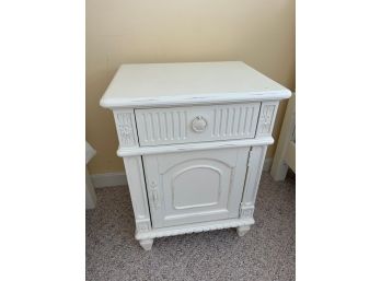 One Drawer And Cabinet Night Stand Cream Colored By Thomasville Lot 1, 22x17x29in