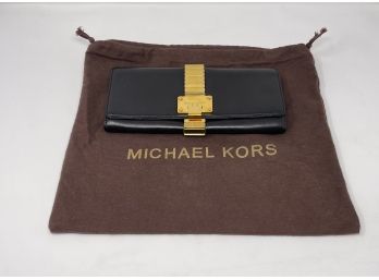 Michael Kors Evening Bag Clutch, Black/ Gold