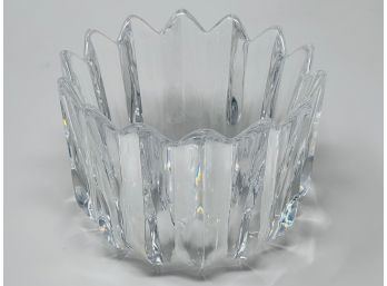 Orrefors Sweden Crystal Fleur Bowl By Jan Johansson