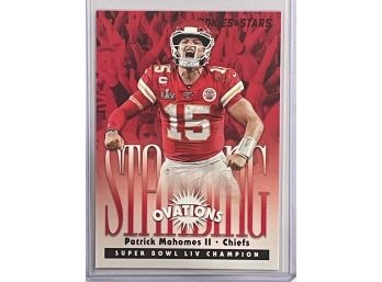 2020 Panini Rookies And Stars Patrick Mahomes II Standing Ovations Red Parallel Card #SO-1