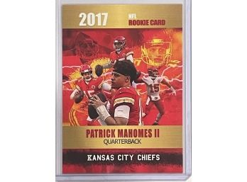 2017 Rookie Phenoms Patrick Mahomes II Gold Platinum Limited Edition Rookie Card #15    ONLY 2000 MADE