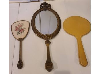 Trio Of Vintage Hand Mirrors