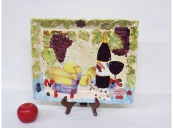 Nantucket Home Colorful Ceramic Wine & Cheese Platter - Summers Coming!