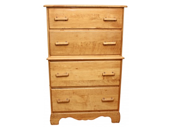 Mid-Century Heywood Wakefield Style Maple Four Drawer Dresser