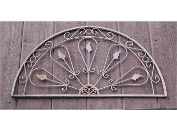 Large Wrought Iron Rustic Half Moon Shaped Grate