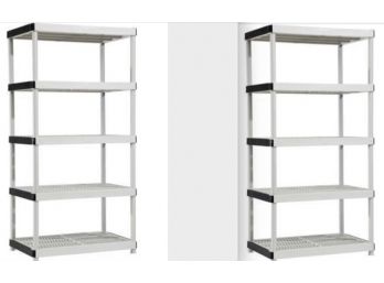Set Of Two Plastic Pre-Owned Ventilated Five Shelf Storage Units (3 Of 3)