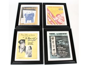 Four Framed Original Humphrey Bogart Sheet Music