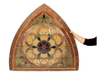 Gothic Arch Shaped Stained Glass Window