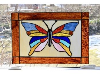 Stained Glass Butterfly Window Pane