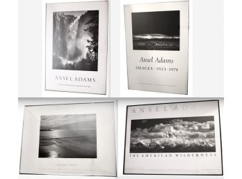 Four Framed Ansel Adams Posters + Ansel Adams Classic Images Book