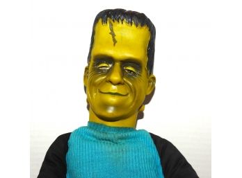 22 Inch Vintage Rubber & Plush Herman Munster Frankenstein Pull Toy
