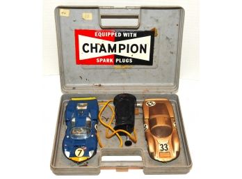 Lot Of 2 Cox 1/24 Vintage Slot Cars In Case