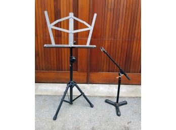 Portable Music Stand And Mic Stand
