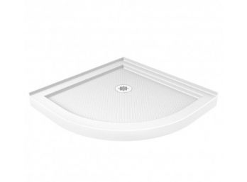 Dreamline Slimline Corner Drain Quarter Round Shower Base In White