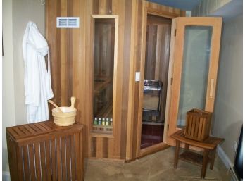 Complete FINLANDIA Cedar Sauna W/ Corner Door W/All Accessories