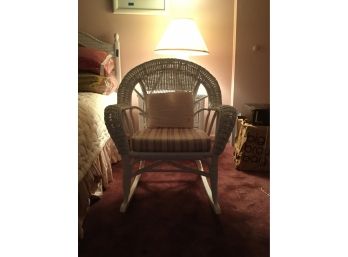 White Wicker Rocking Chair