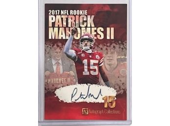 2017 NFL Rookie Patrick Mahomes II Autograph Collection Rookie Card #15