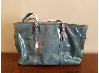 Aqua Coach Tote Bag