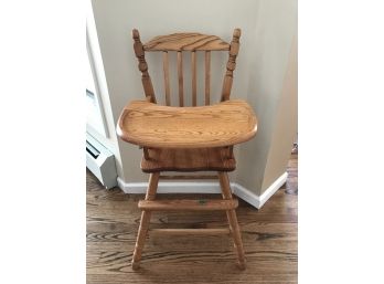 Oak High Chair