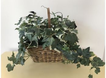 Basket With Faux Floral