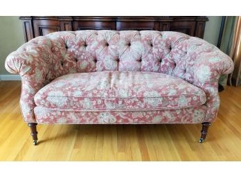 Gorgeous Tufted Tapestry Loveseat