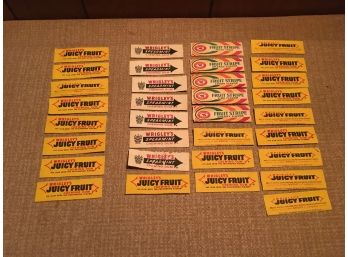 Group Of 33 Vintage Gum Wrappers