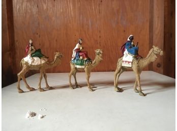Set Of 3 Wise Men Camel Figurines