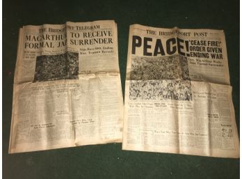 Bridgeport Post And Bridgeport Telegram 1945 Newspapers