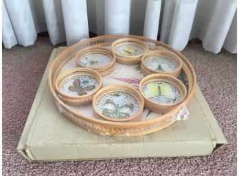 Bamboo Plate And Coaster Set