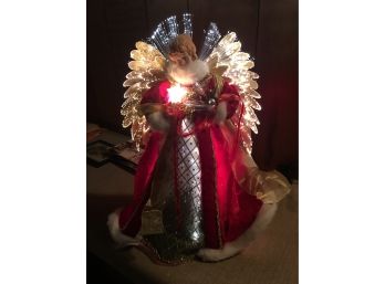 Set Of 2 Matching Color Changing Angel Decorations