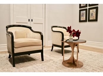 Custom Duralee Velvet Occasional Chair 1 Of 2 Purchase Price $2,200.
