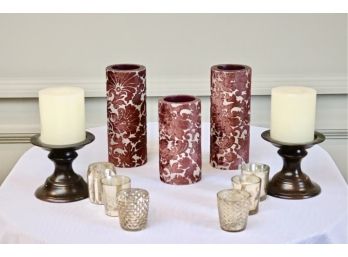 Set Of 11 Assortment Of Trendy Candle Holders