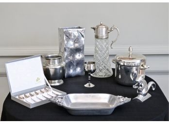 Set Of 8 Silver Plated Tableware/Serveware