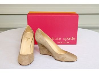 Kate Spade NY Doe Taupe Suede Wedge Shoes